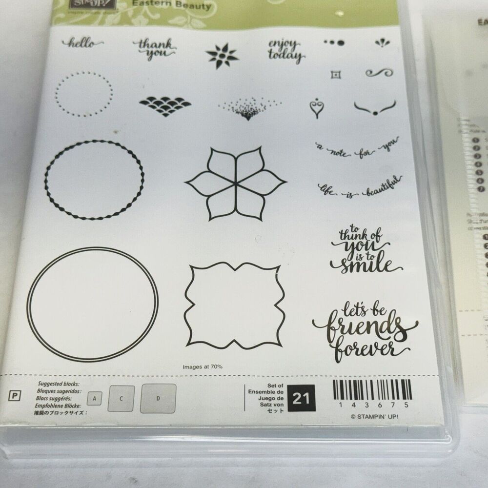 Stampin Up Eastern Beauty Set Of 21 Stamps & Eastern Medallions Thinlits Dies - Picture 2 of 13